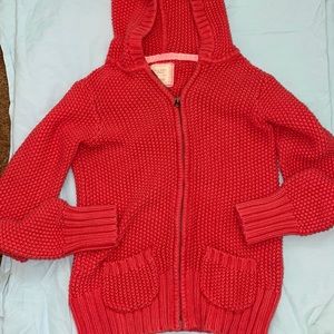Girls hoodie sweater with zipper large jacket